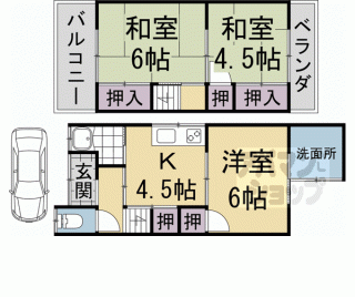 【醍醐外山街道町貸家】