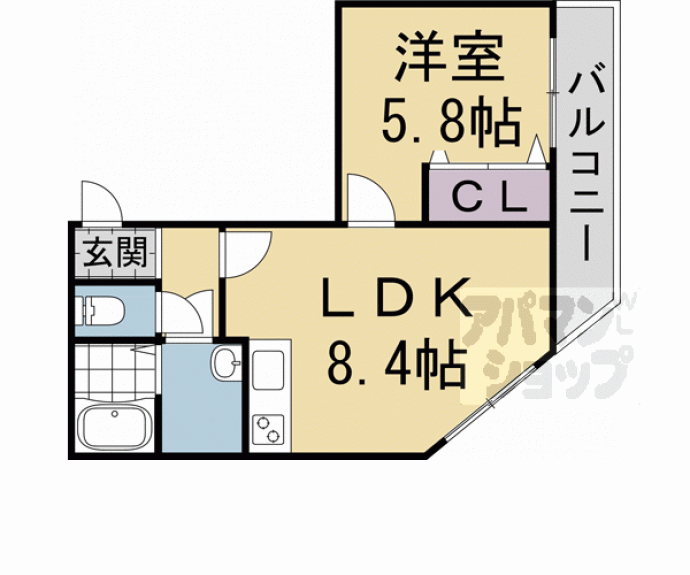 【桃山ＨＡＴＣＨ】間取