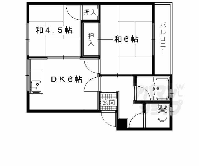 【北尾マンション】間取