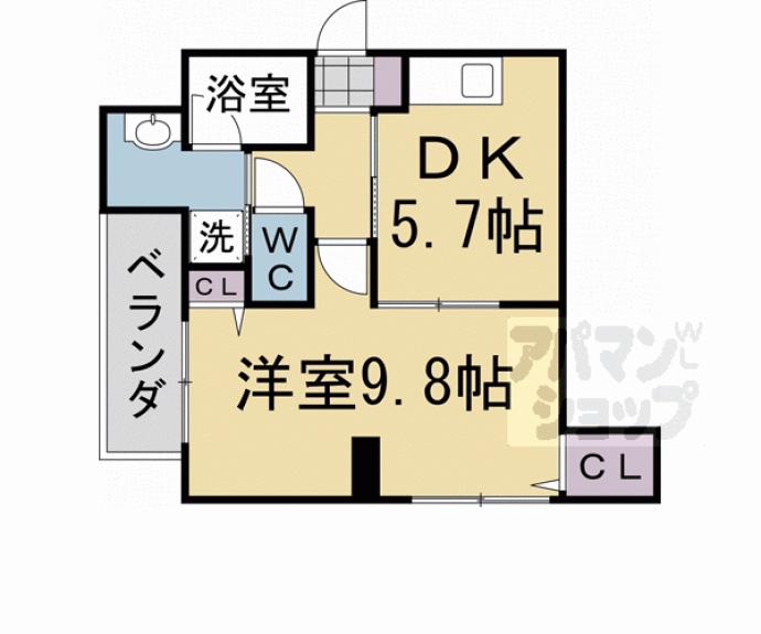 【クレアーレ五条大宮】間取
