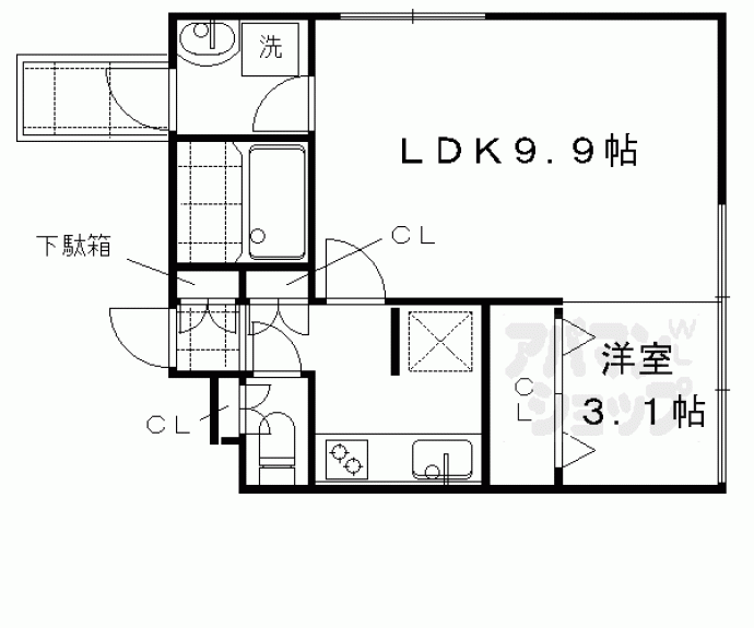 【グレースろうじ】間取