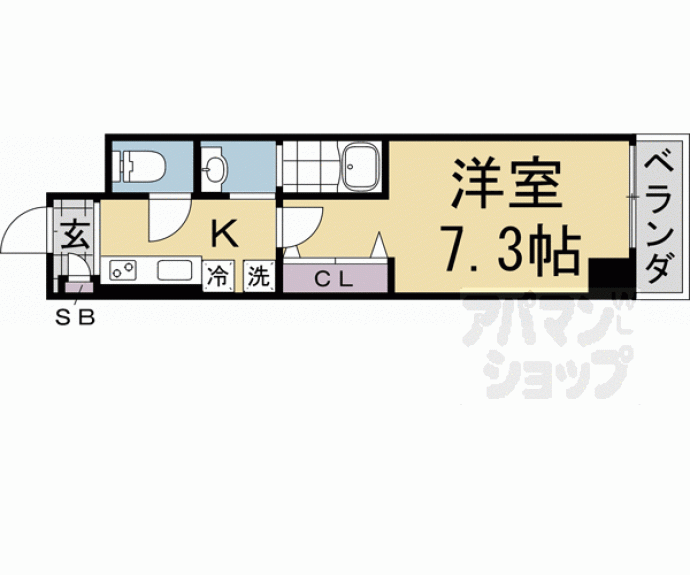 【KCCフラット河原町】間取