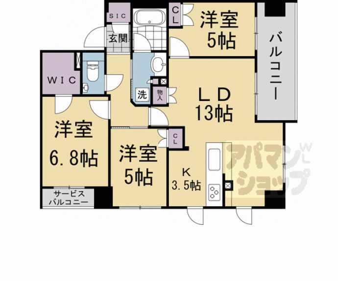 【ブランズ京都御所西】間取