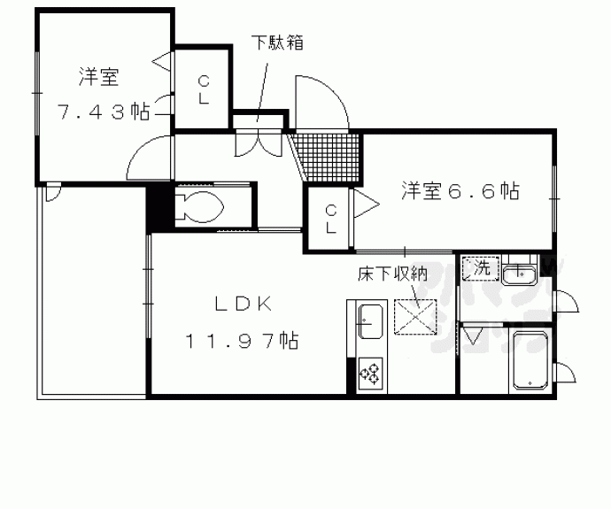 【シャーメゾン御前西】間取