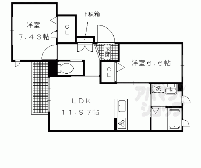 【シャーメゾン御前西】間取