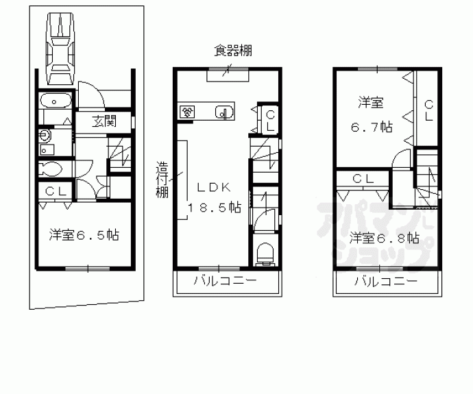 【瑞光院前町貸家４３－５】間取