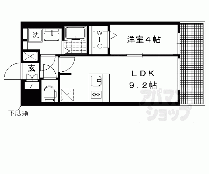 【プレサンス京都二条　京華】間取