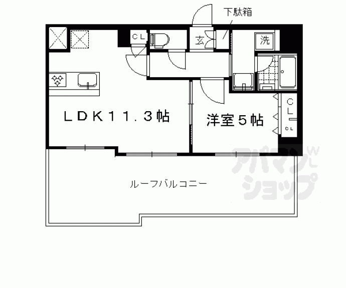 【プレサンス京都二条 京華】間取