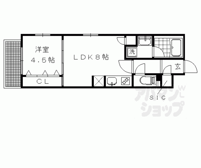 【ベラジオ堀川今出川Ⅱ】間取