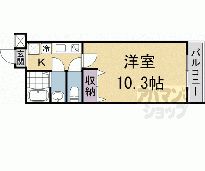 【ハーグレジデンス京都鞍馬口】間取