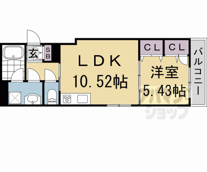 【シャーメゾン北野白梅苑】間取