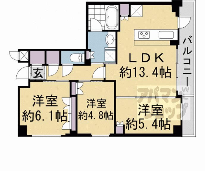 【ジオエント御所北寺町通】間取