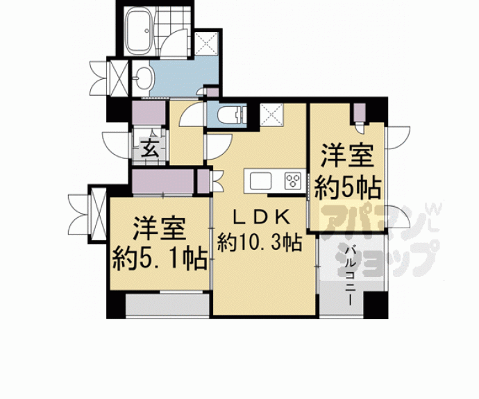 【ジオエント御所北寺町通】間取