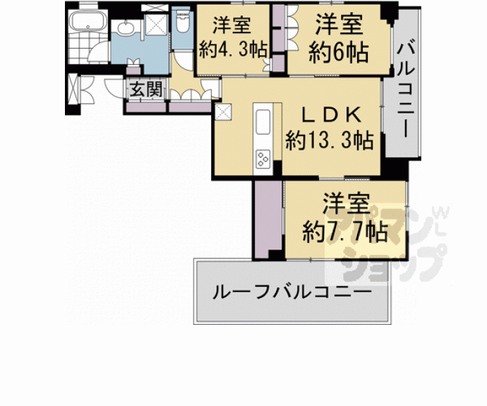 【ジオエント御所北寺町通】間取