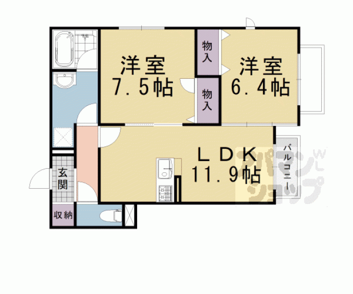 【ローズコート アネックスⅠ】間取