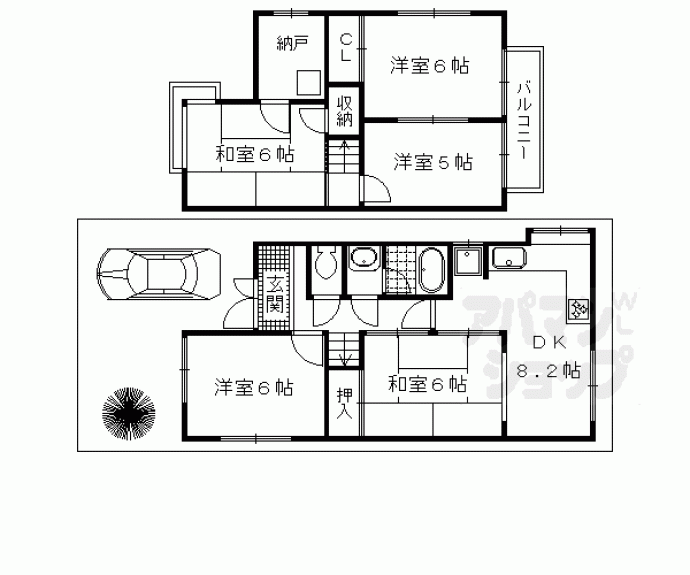 【川島尻堀町貸家６５－２２】間取