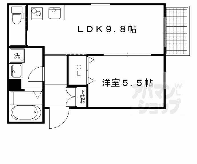 【エルメゾン荒神口】間取