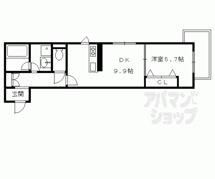 【シャーメゾン御所西】間取