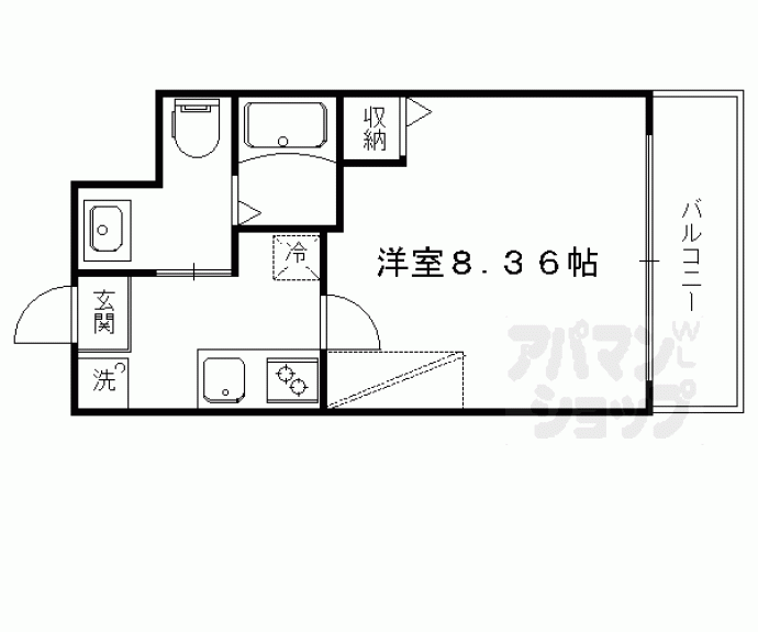 【フラッティ千本下長者町】間取