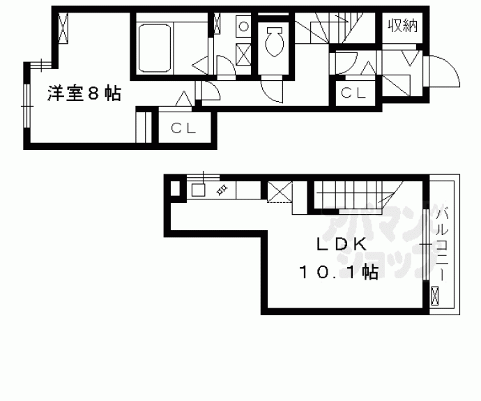 【アンバー　コーポラス】間取