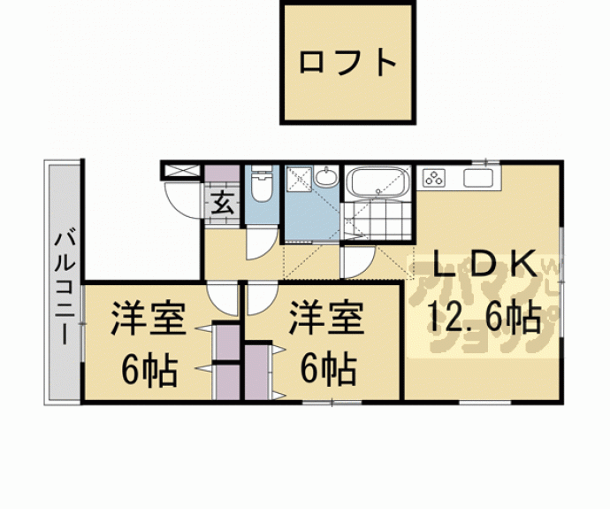 【京都グランデ Ⅱ番館】間取