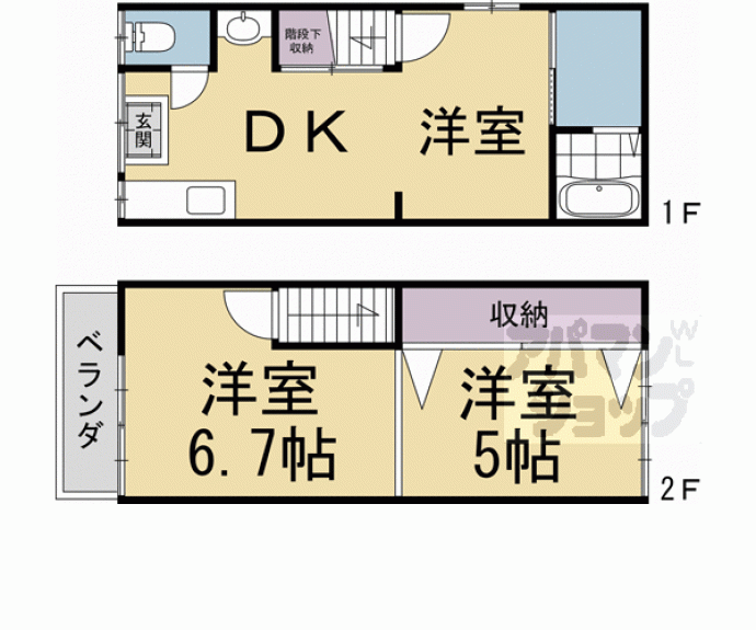 【上京区栄町貸家】間取