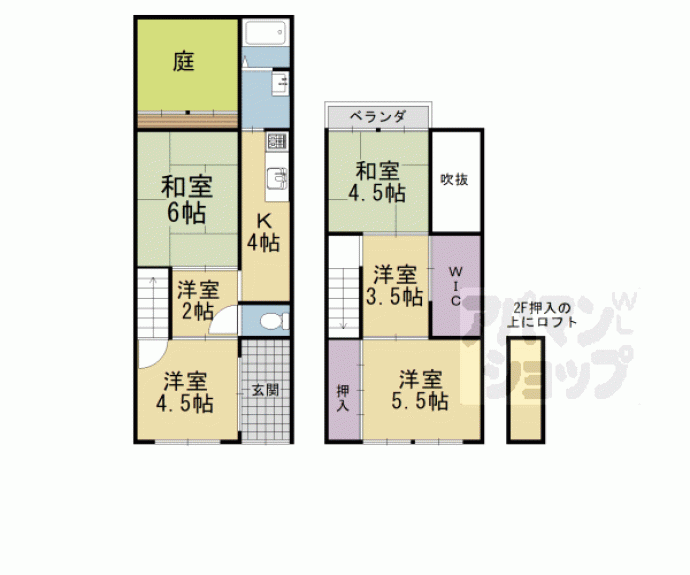 【北区大将軍川端町79貸家】間取