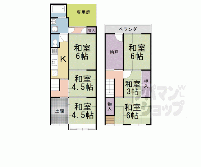 【西天秤町１５７－２貸家】間取