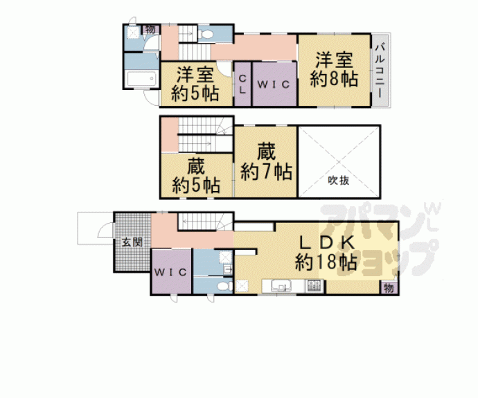 【大文字町戸建】間取