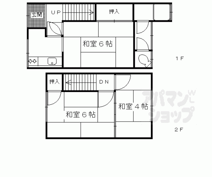 【久我森の宮町の中河原貸家】間取