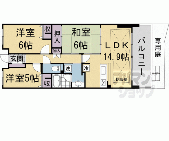 【エスリード宇治広野】間取