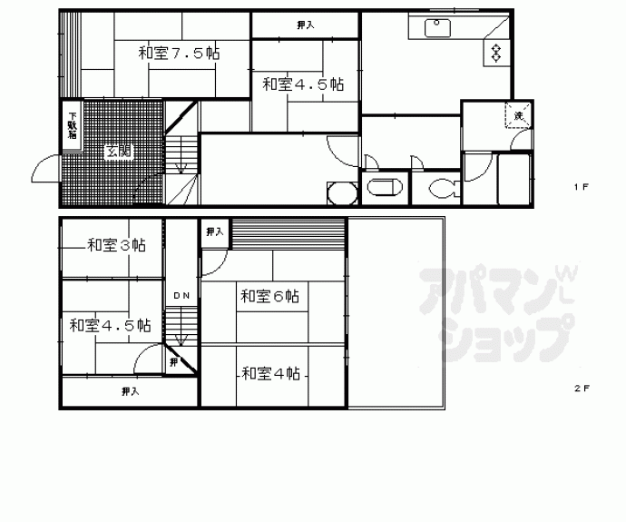 【丹波橋町貸家Ⅱ】間取