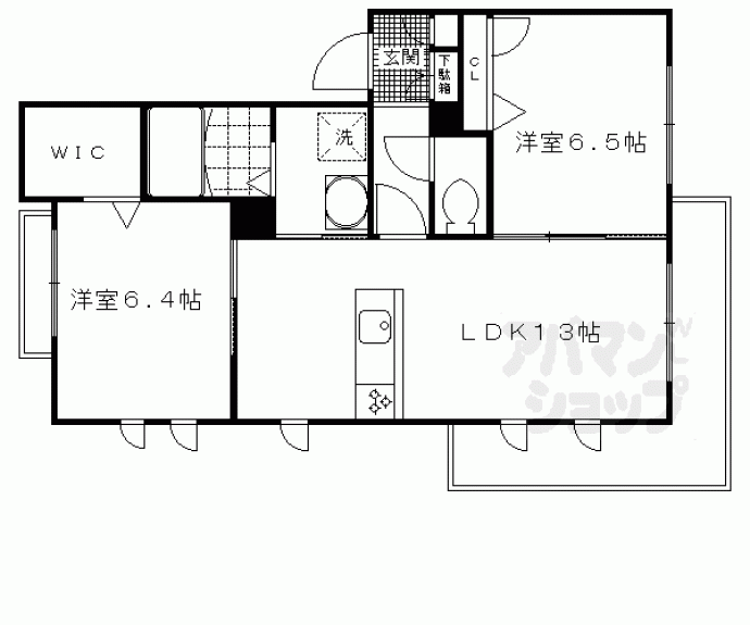 【ウエストリバーⅡ】間取