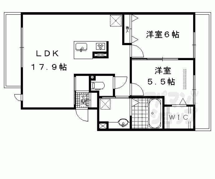 【カーサ　ルミノサ　ウーノ】間取