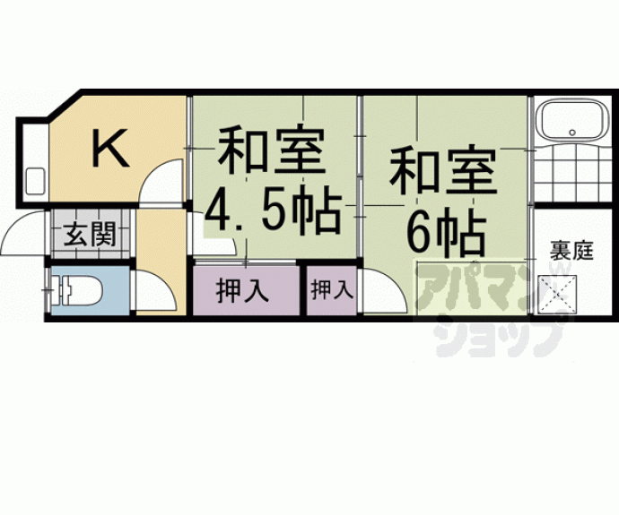 【山田(中島町)貸家】間取