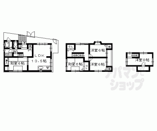 【深草六反田町１－１貸家】
