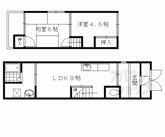 【小久保町貸家】間取