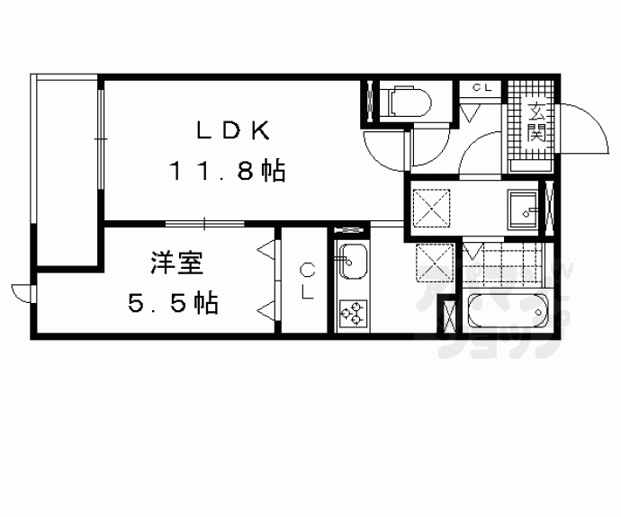 【ラシーネ伏見弐番館】間取
