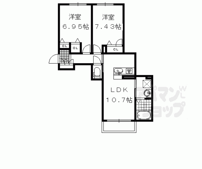 【シャーメゾン峰山】間取