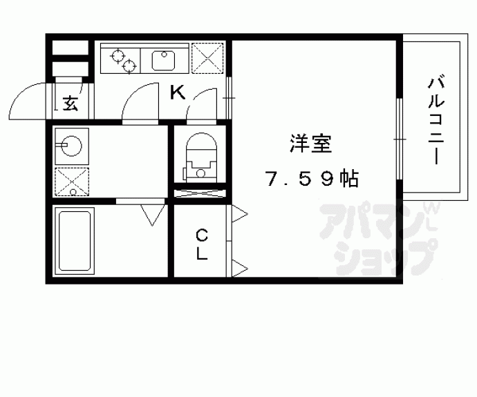 【フォルテ横大路】間取