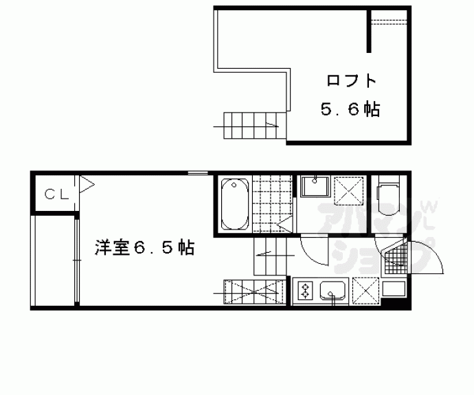 【ハーモニーテラス深草大亀谷西寺町】間取