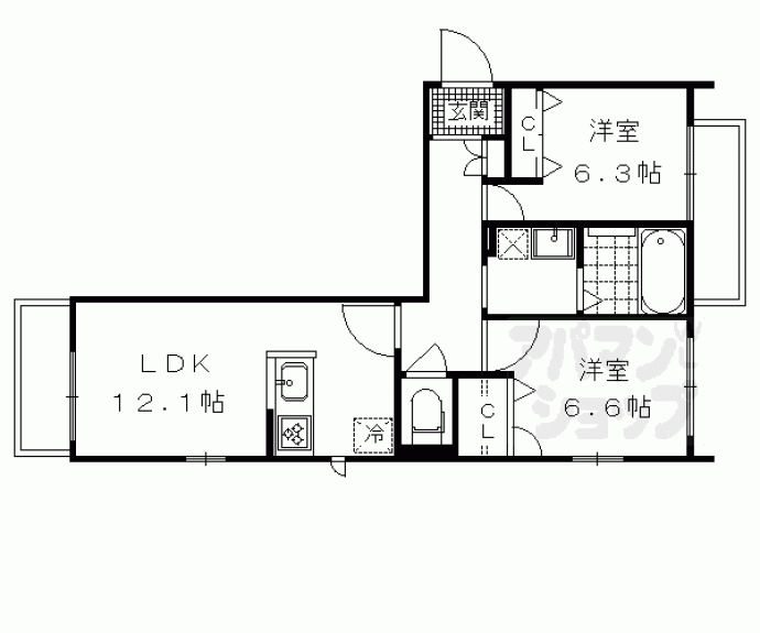 【シャーメゾンＴＳＵＪＩ】間取