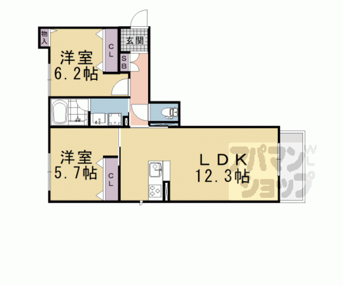 【シャーメゾン京町】間取