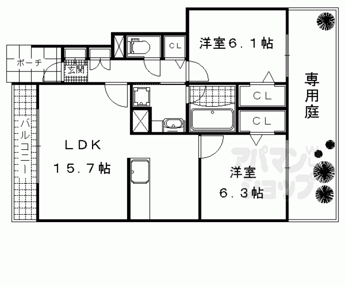 【ヴェール桃山】間取