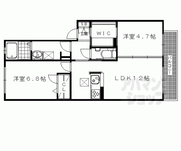 【シャーメゾンRIOMA】間取