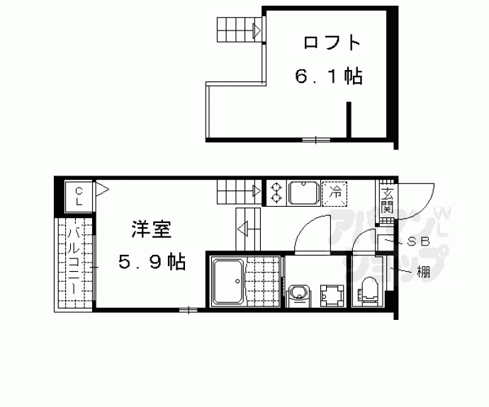 【エスポワール竹田】間取