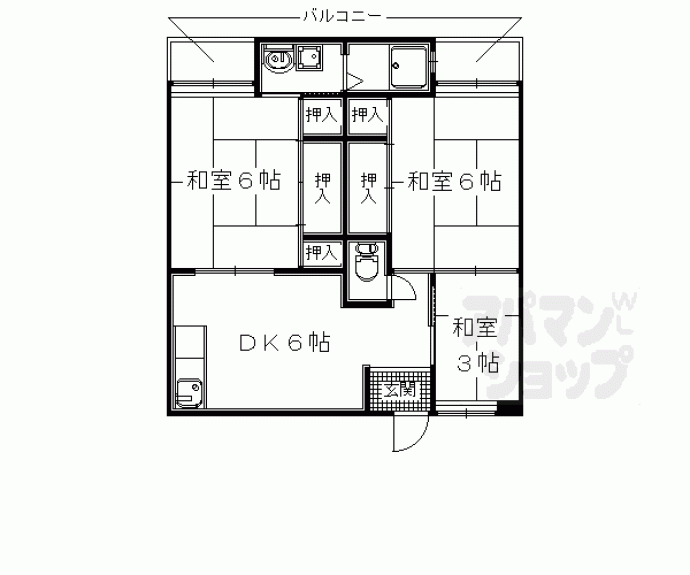 【ビレッジハウス大久保　１号棟】間取