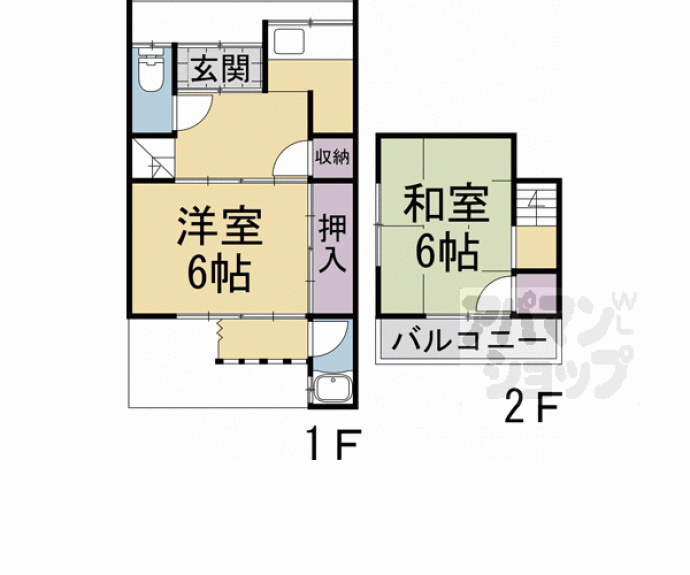 【石田大受町貸家】間取