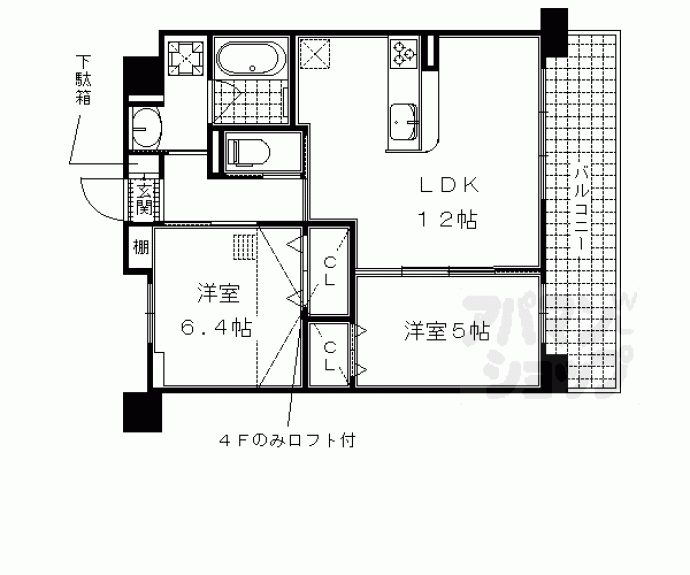 【リバーサイド大津屋】間取