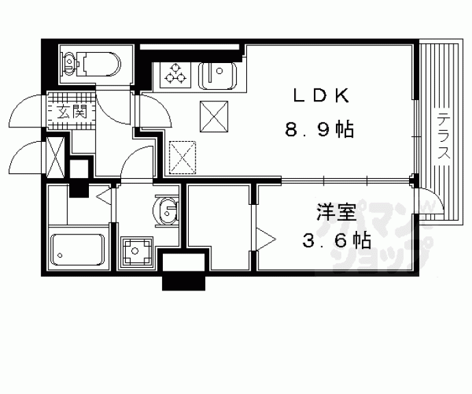 【シンフォニー久津川】間取